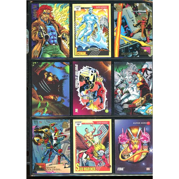 Lot Of 9 Various Marvel Collector Cards