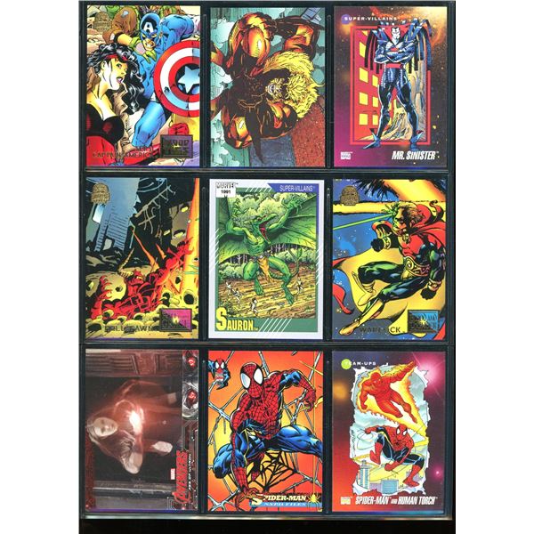Lot Of 9 Various Marvel Collector Cards