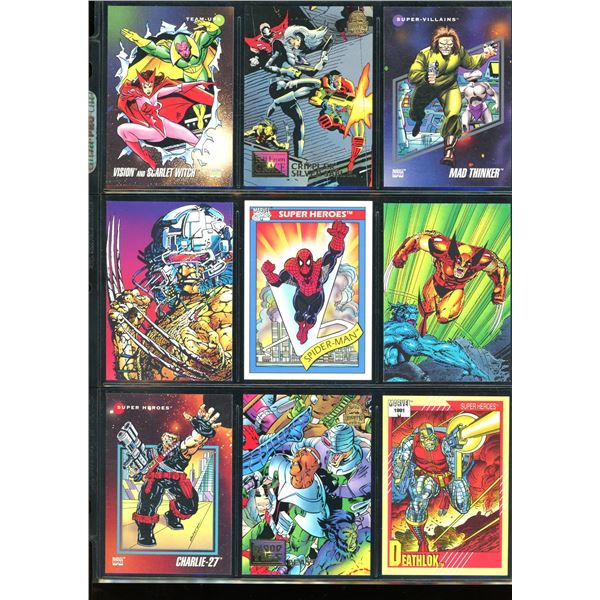 Lot Of 9 Various Marvel Collector Cards
