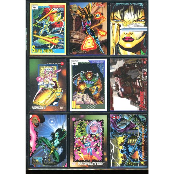 Lot Of 9 Various Marvel Collector Cards