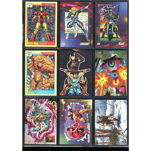 Lot Of 9 Various Marvel Collector Cards