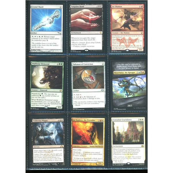 Lot Of 9 Various Magic The Gathering Cards Various Sets & Colors