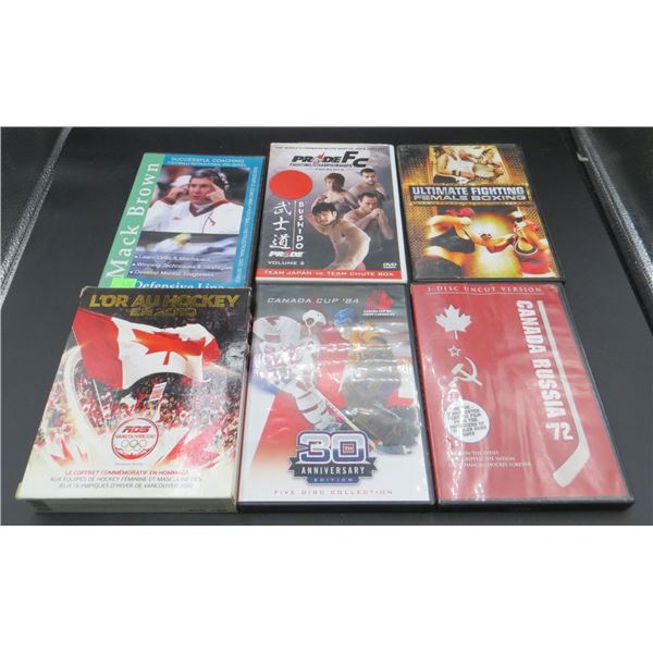 Lot of 6 Sports DVD Collections Hockey, UFC