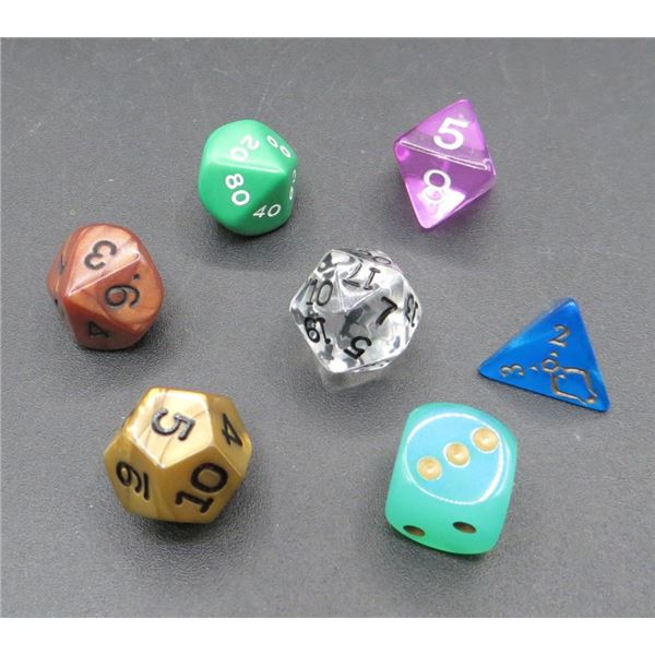 Lot of 7 New Roll playing Game RPG Dice