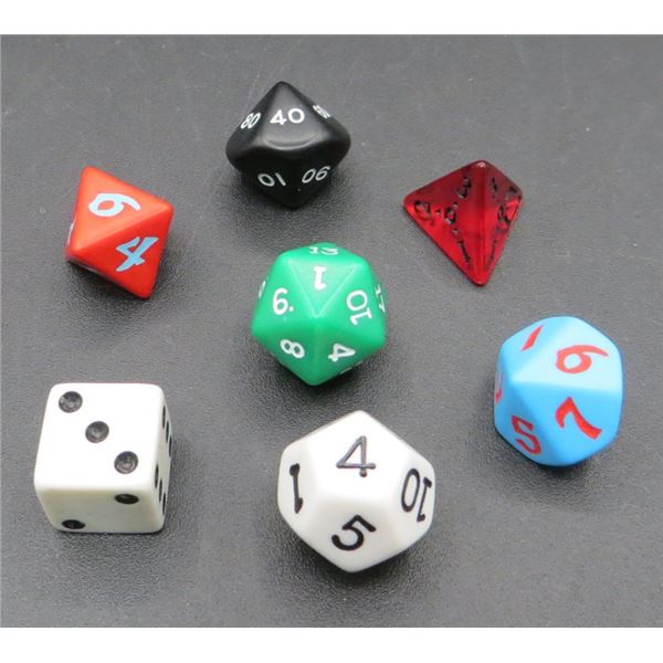 Lot of 7 New Roll playing Game RPG Dice