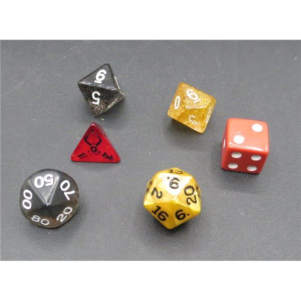 Lot of 6 New Roll playing Game RPG Dice