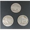 Image 2 : 3x USA Buffalo Nickels Dates Unknown