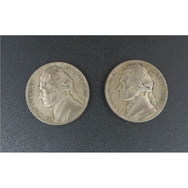 2x USA Nickels 1943