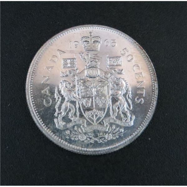 1965 Canadian Silver 50 Cent Coin