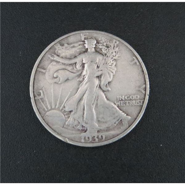 1939 USA Silver 1/2 Dollar 50 Cent Coin