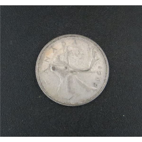 1968 Canadian Silver Quarter (non-magnetic)