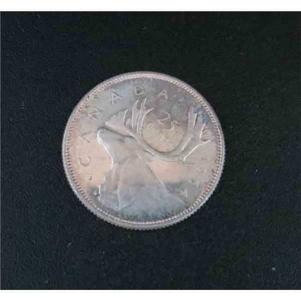 1964 Canadian Silver 25 Cent Coin