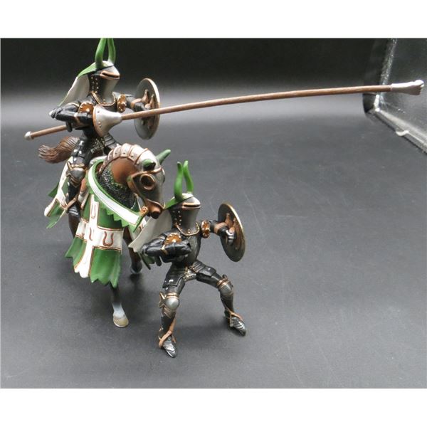 2 Schleich Tournament Knights & 1 Tournament Horse