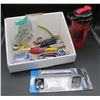 Image 1 : Mixed Estate Lot New Toliet Paper Holder New Popeye's Supplement Mixer, Lock, Screw Drivers & More