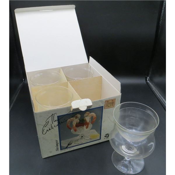 4 Piece Shrimp Cocktail Glasses With Original Box