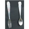 Image 1 : Large Fork & Spoon With Wall Mounts Ready To Hand 25" Long