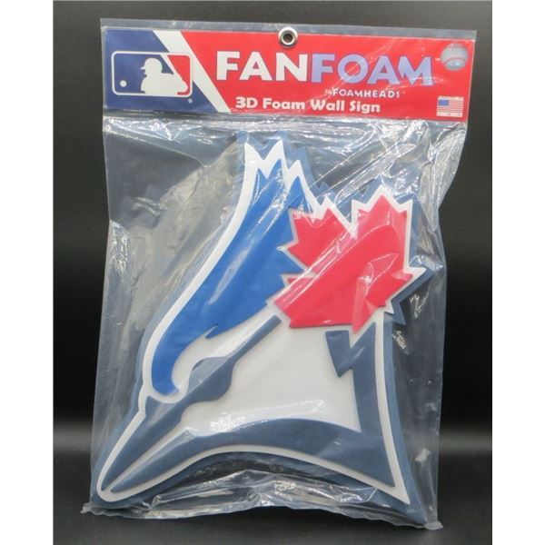 New Toronto Blue Jays Baseball 3D Foam Wall Sign 16" x 16"