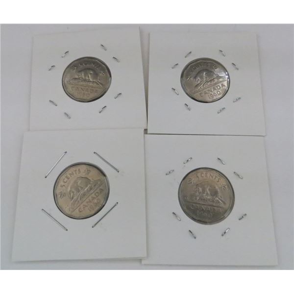 4x Canadian Nickels 1960
