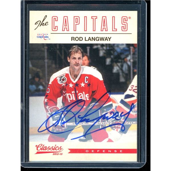 2012-13 Classics Signatures Autographs #136 Rod Langway