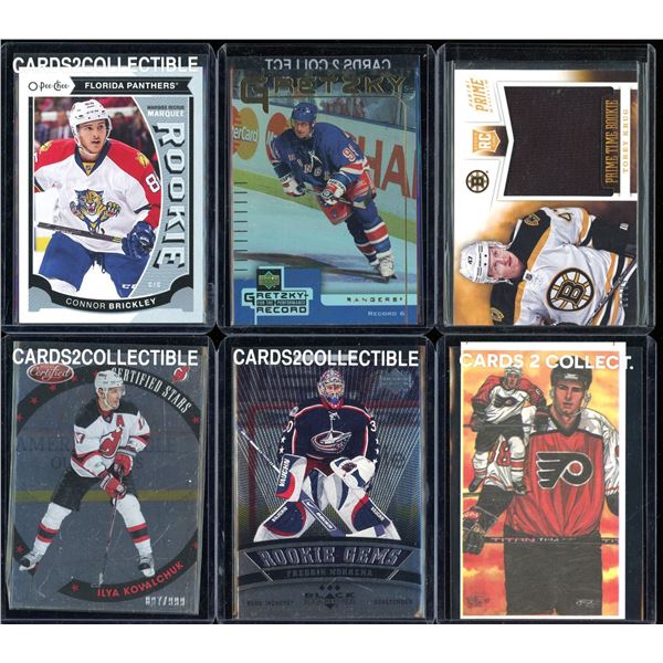 Lot Of 6 Hockey Rookies & Insert Cards