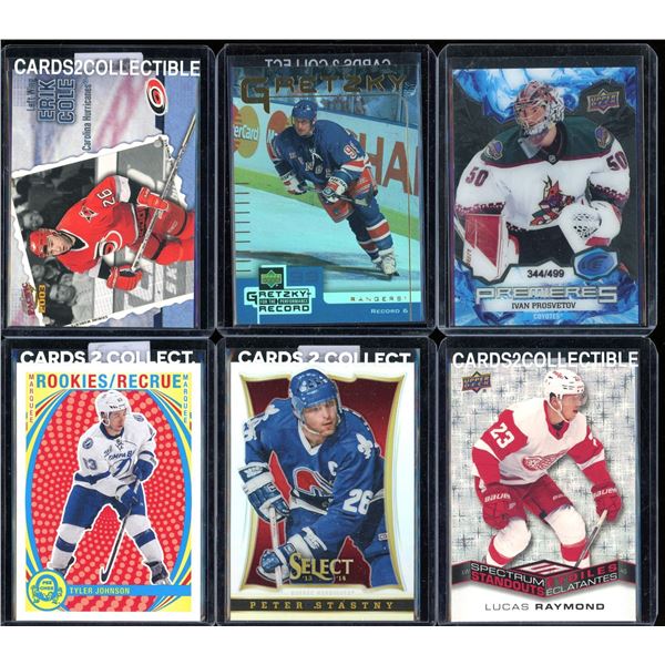 Lot Of 6 Hockey Rookies & Insert Cards