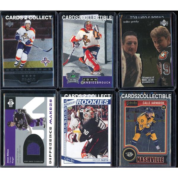 Lot Of 6 Hockey Rookies & Insert Cards