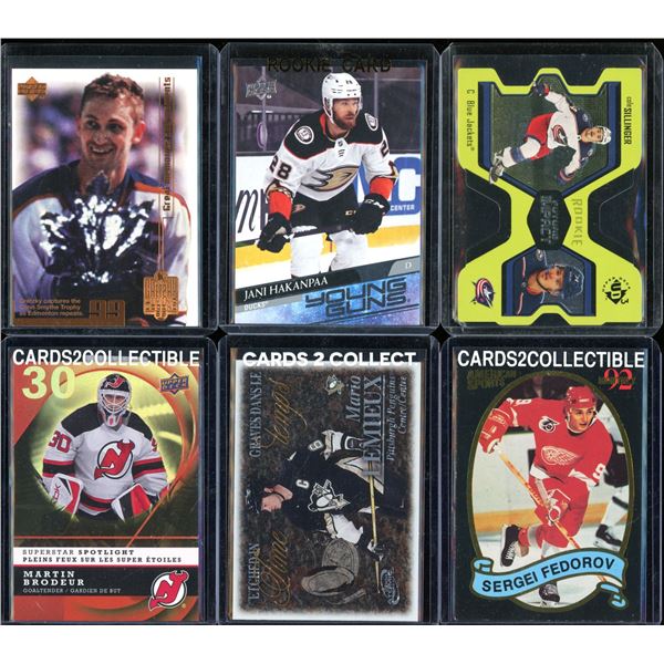 Lot Of 6 Hockey Rookies & Insert Cards