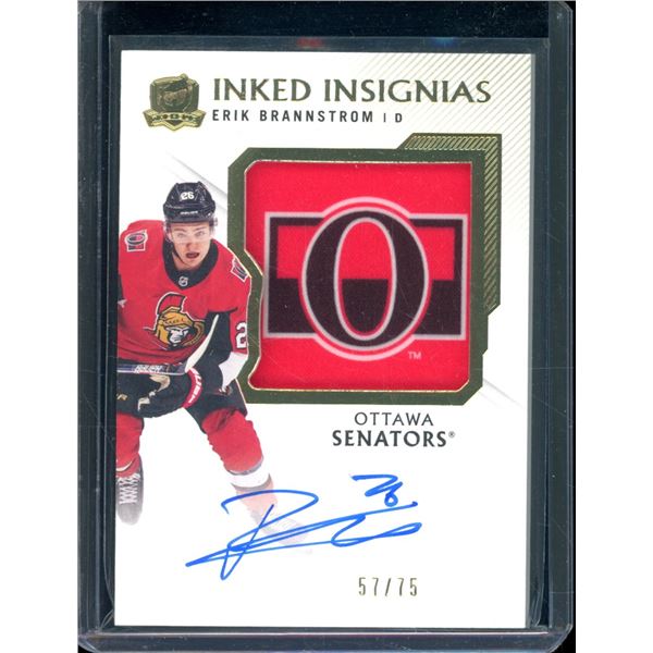 2019-20 The Cup Inked Insignias #IIBR Erik Brannstrom 57/75 BV $140