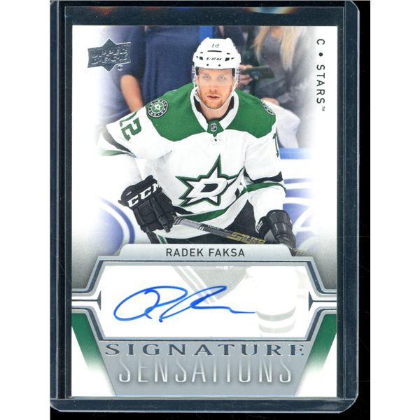 2019-20 Upper Deck Signature Sensations #SSRF Radek Faksa