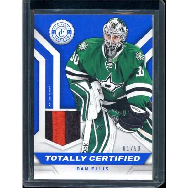 2013-14 Totally Certified Jerseys Prime 2 Colour Patch Dan Ellis 1/50