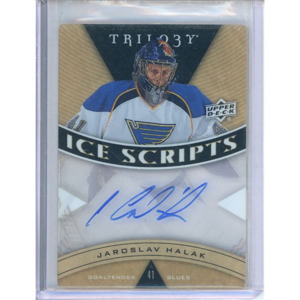 2012-13 Upper Deck Trilogy Ice Scripts #ISJH Jaroslav Halak BV $40