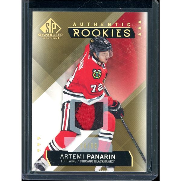 2015-16 SP Game Used 2 Colour Spectrum ROOKIE Materials #105 Artemi Panarin 26/99 BV $110