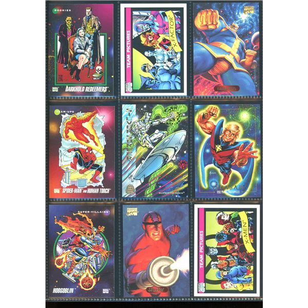 Lot Of 9 Various Marvel Collector Cards