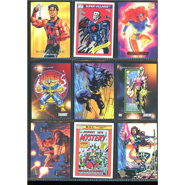 Lot Of 9 Various Marvel Collector Cards