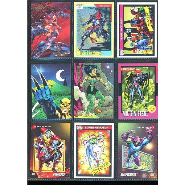 Lot Of 9 Various Marvel Collector Cards