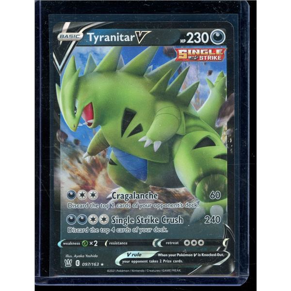 Pokemon Tyranitar V - 097/163 - Rare Holo V Battle Styles