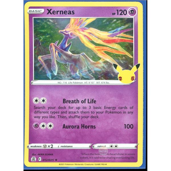 Pokemon Xerneas - 012/025 - Holo - Celebrations Anniversary Card