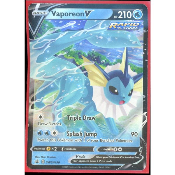 Pokemon Vaporeon V - SWSH150 - Sword & Shield Promotional Card