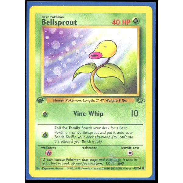 Pokemon Bellsprout - 49/64 - Common - 1st Edition Jungle