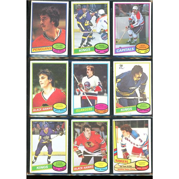 1980-81 OPC O-Pee-Chee Lot Of 9 Vintage Cards Various Teams & Players