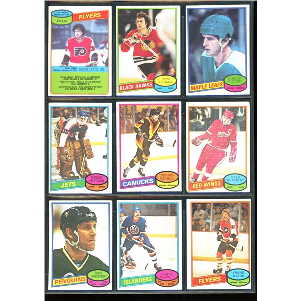 1980-81 OPC O-Pee-Chee Lot Of 9 Vintage Cards Various Teams & Players