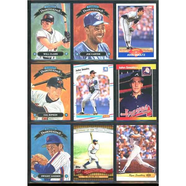 Lot of 9 Baseball Cards Various Players