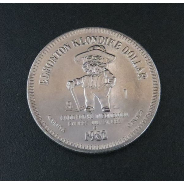1982 Edmonton Klondike Dollar Coin