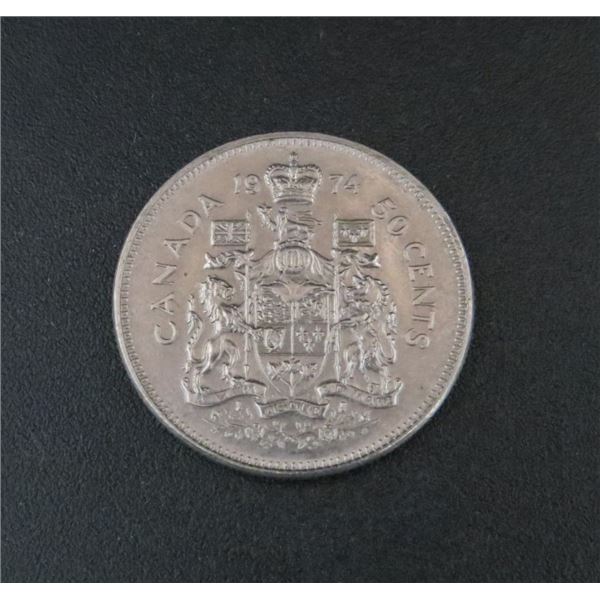 1974 Canadian 50 Cent Coin