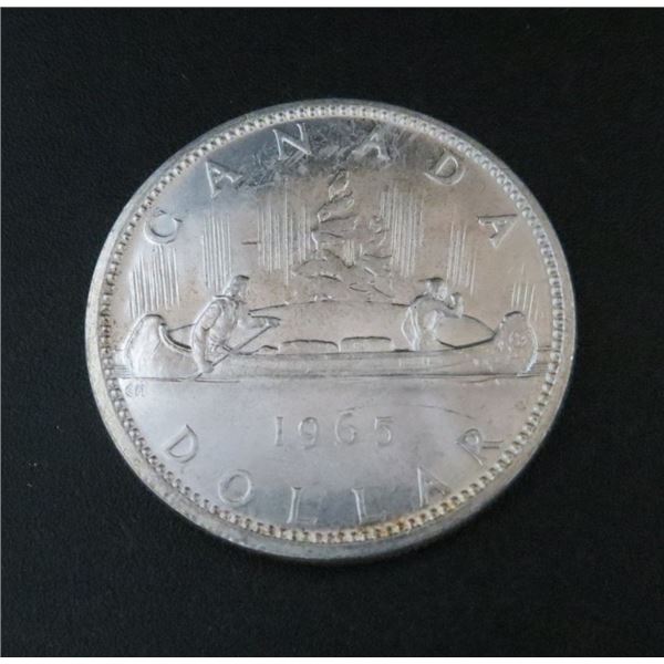 1965 Canadian Silver $1 Dollar Coin