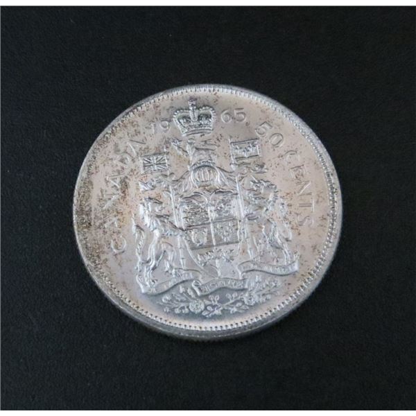 1965 Canadian Silver 50 Cent Coin