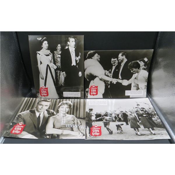 4 Original Vintage 9x12 Photos Of 1950's Movies