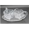 Image 1 : Crystal Cream & Sugar Set With Serving Plate