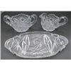 Image 2 : Crystal Cream & Sugar Set With Serving Plate