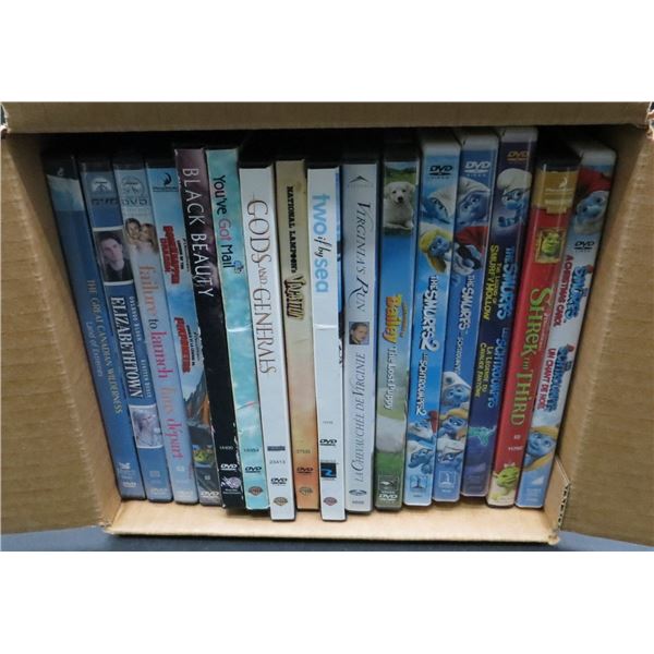 Lot of 16 DVD Movies Gods & Generals, Black Beauty, You've Got Mail, Smurfs & More